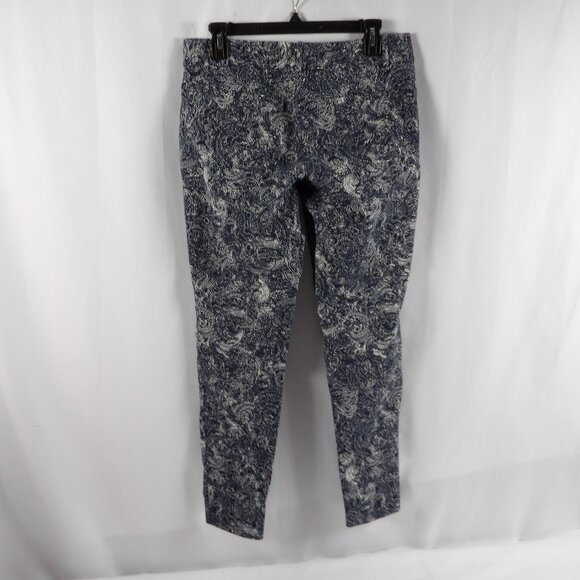 The Limited Exact Stretch Print Ankle Pants Size 8 Navy Blue & White - Picture 3 of 6